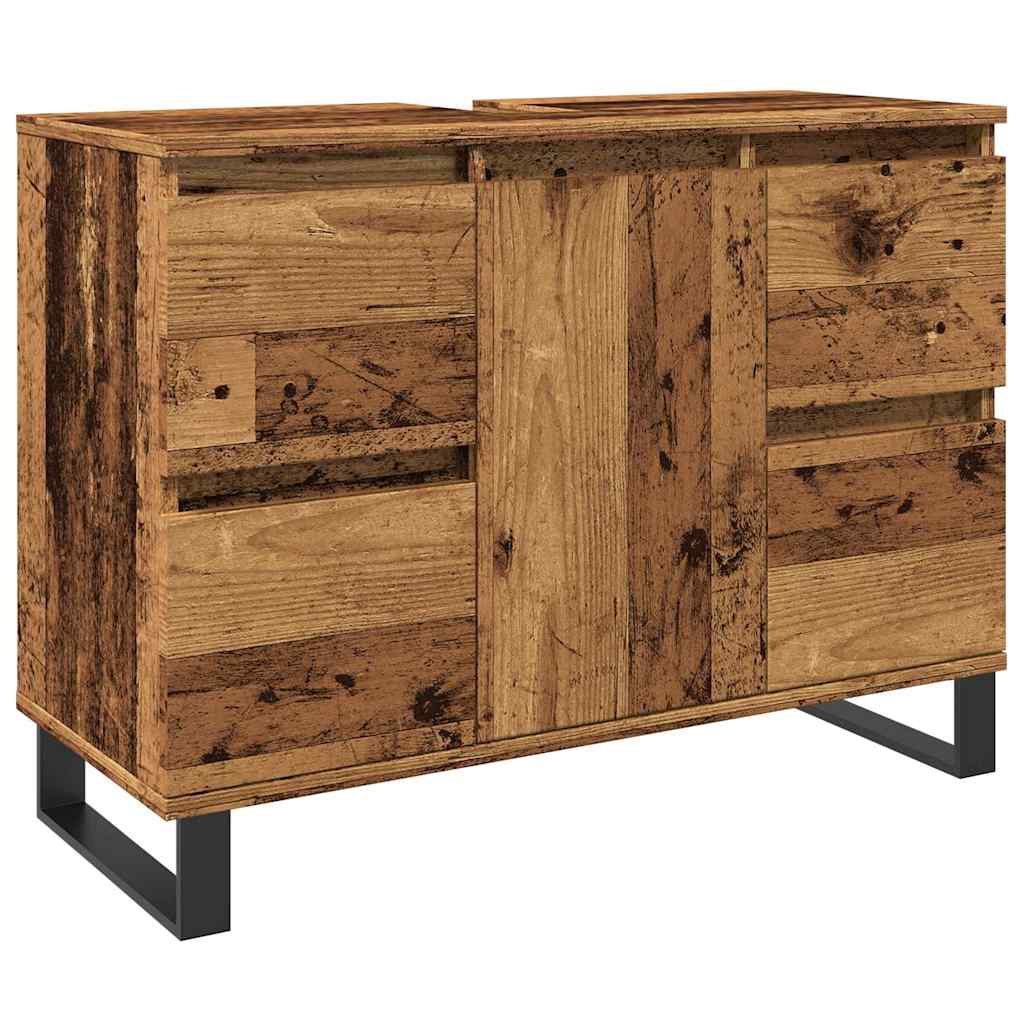 Koupelnová Skříňka Pod Umyvadlo Old Wood 80X33X60 Cm Kompozit