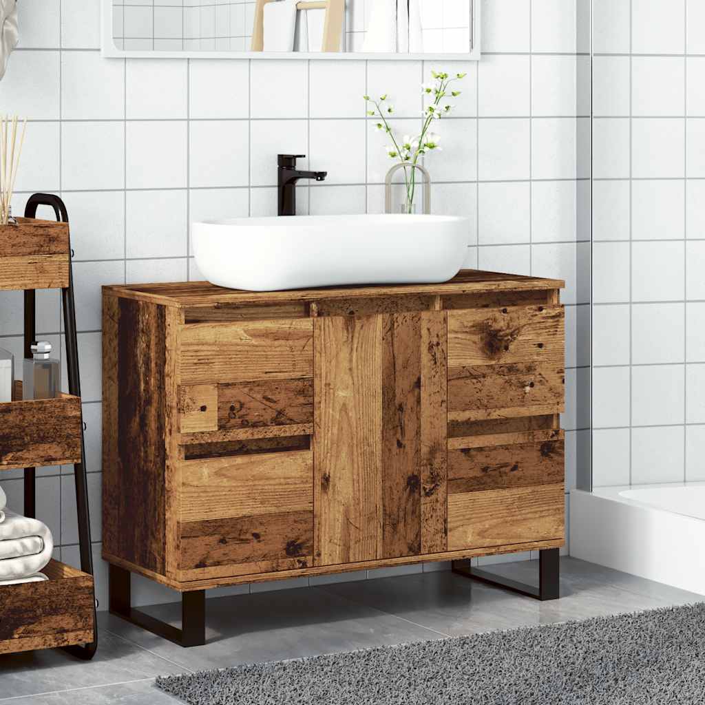 Koupelnová Skříňka Pod Umyvadlo Old Wood 80X33X60 Cm Kompozit
