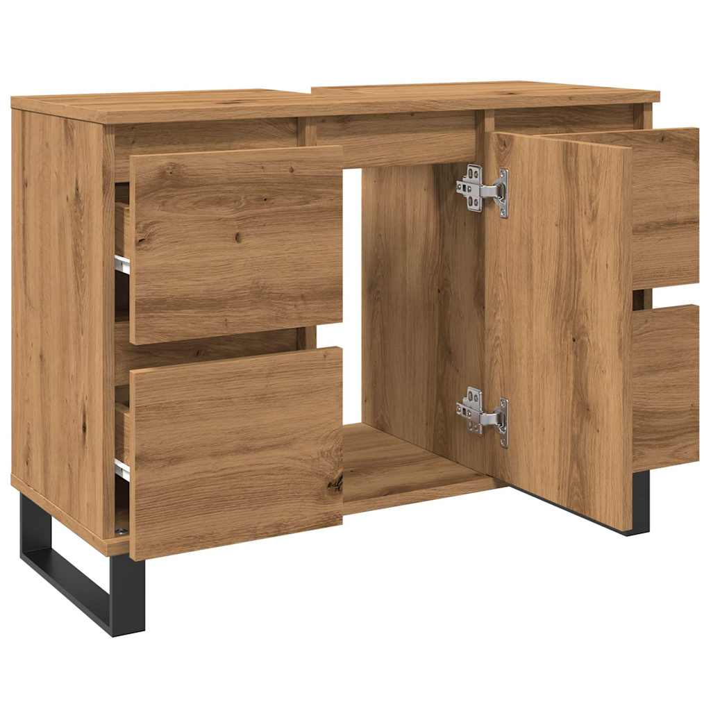 Koupelnová Skříňka Pod Umyvadlo Dub Artisan 80X33X60Cm Kompozit