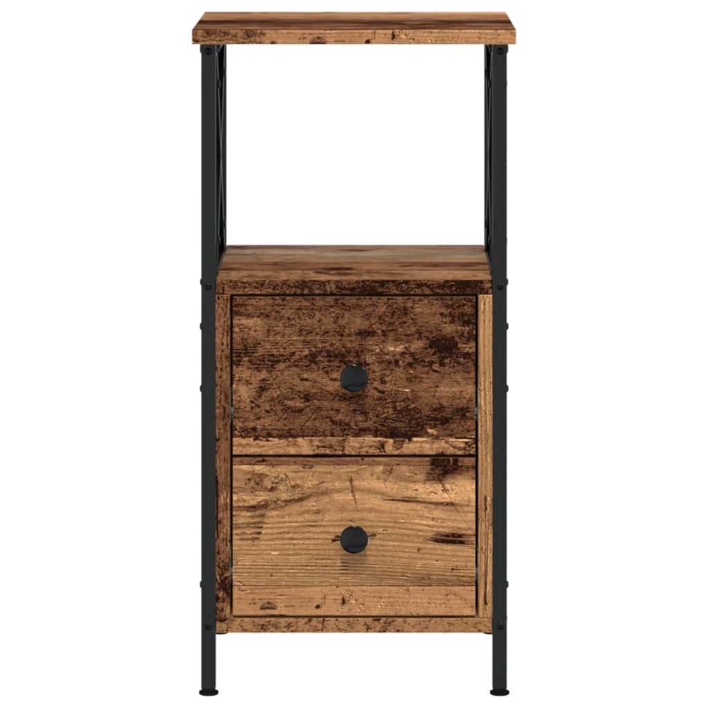 Noční Stolek Old Wood 34 X 35,5 X 70 Cm Kompozitní Dřevo