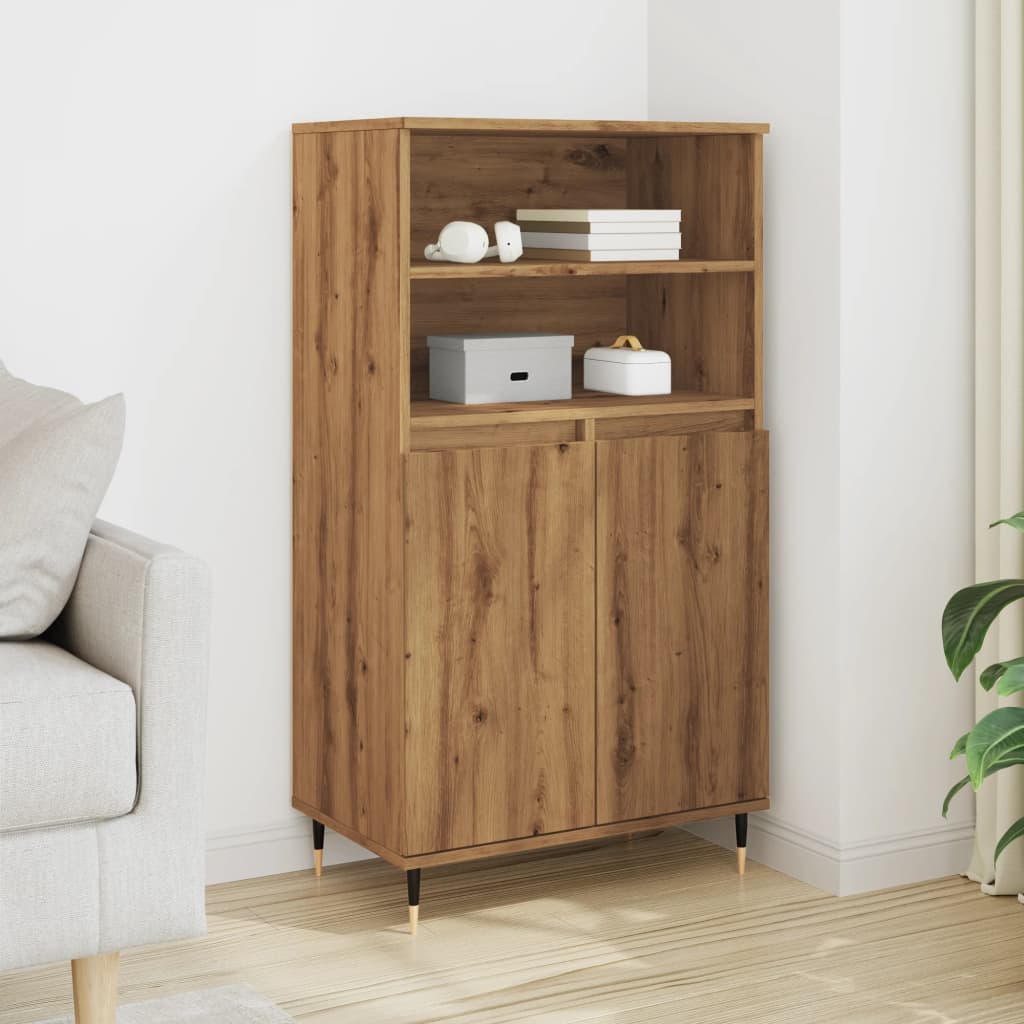 Skříň Highboard Betonově Šedá 60 X 36 X 110 Cm Kompozitní Dřevo