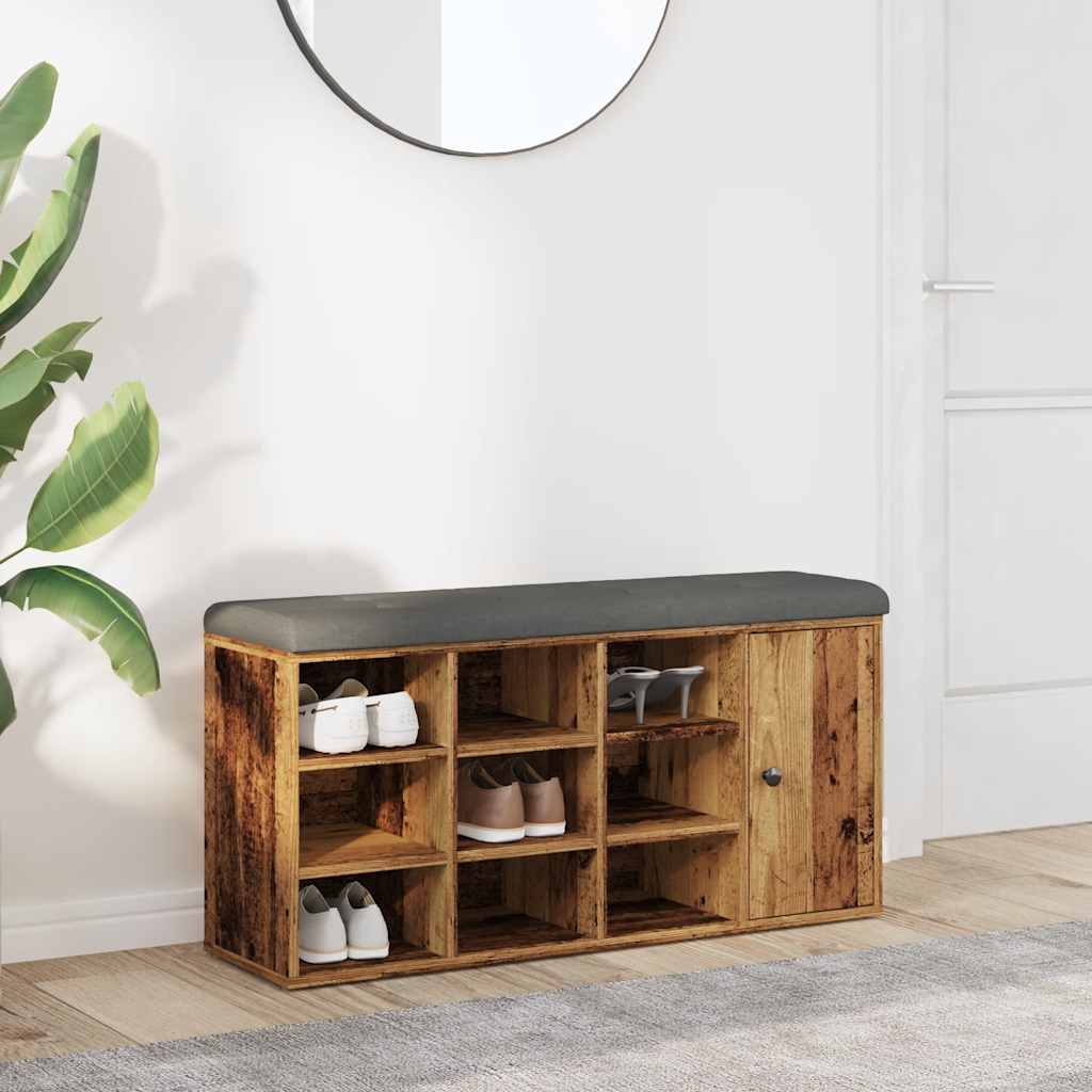 Lavice S Botníkem Betonově Šedá 102X32X50 Cm Kompozitní Dřevo