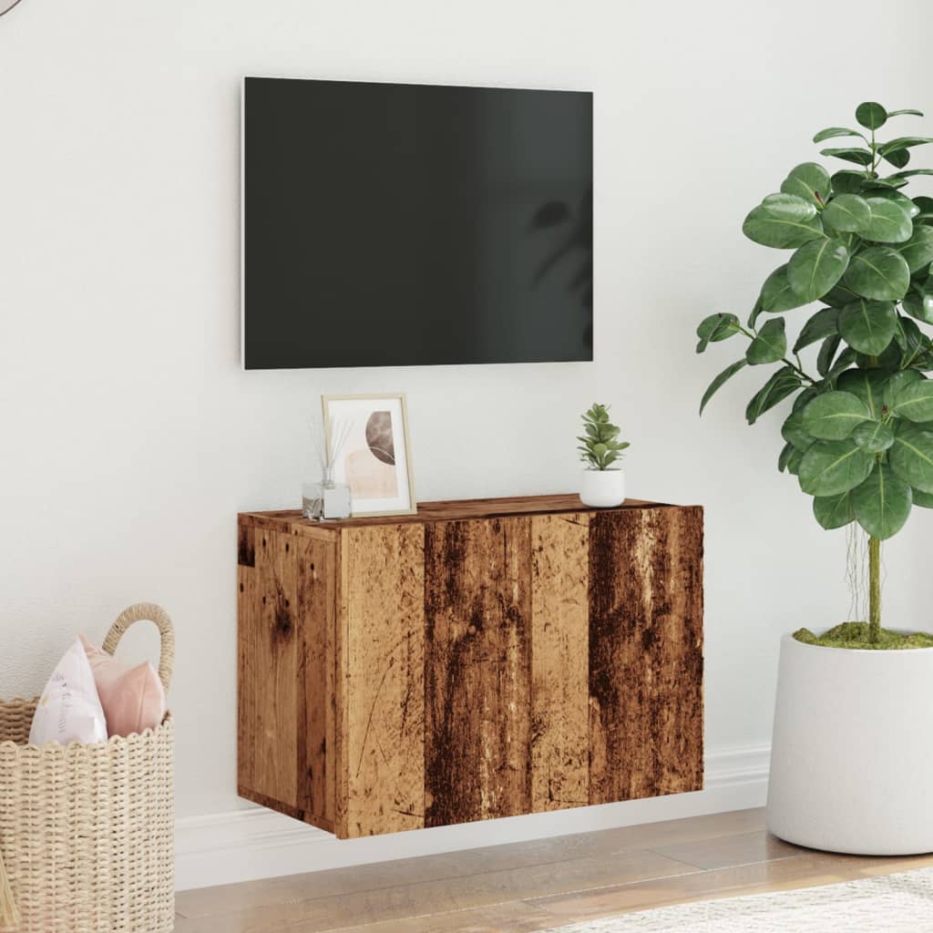 Tv Skříňka Nástěnná Old Wood 60 X 30 X 41 Cm