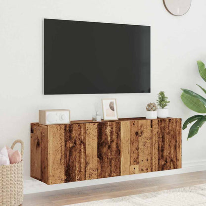Tv Skříňky Nástěnné 2 Ks Old Wood 60 X 30 X 41 Cm