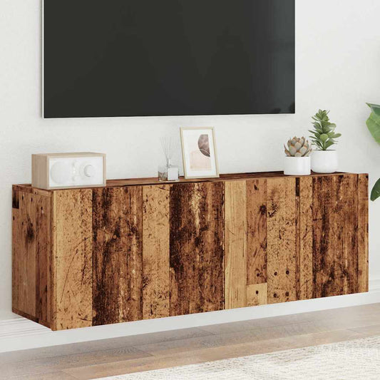 Tv Skříňky Nástěnné 2 Ks Old Wood 60 X 30 X 41 Cm