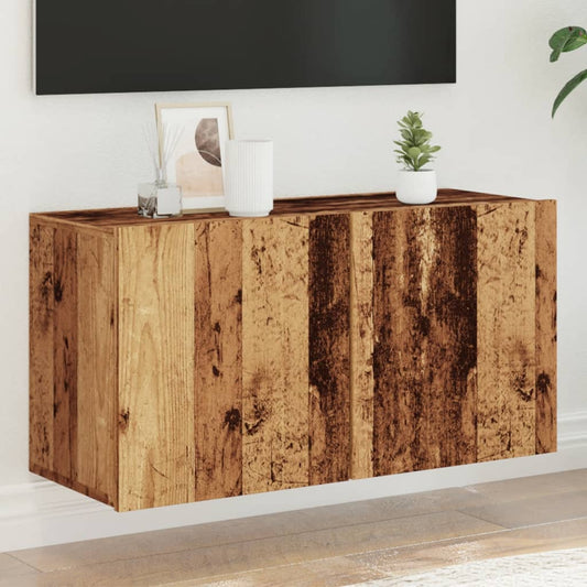 Tv Skříňka Nástěnná Old Wood 80 X 30 X 41 Cm