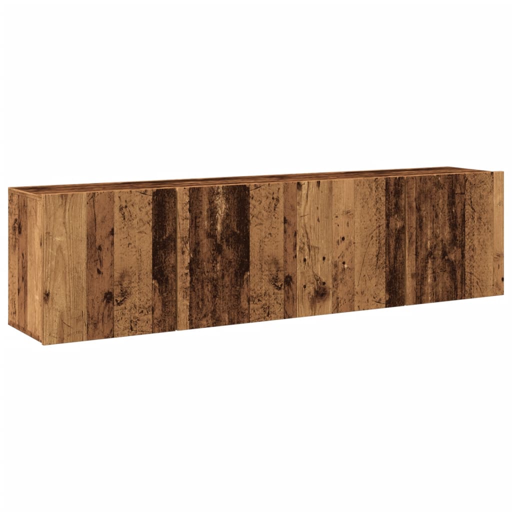 Tv Skříňky Nástěnné 2 Ks Old Wood 80 X 30 X 41 Cm