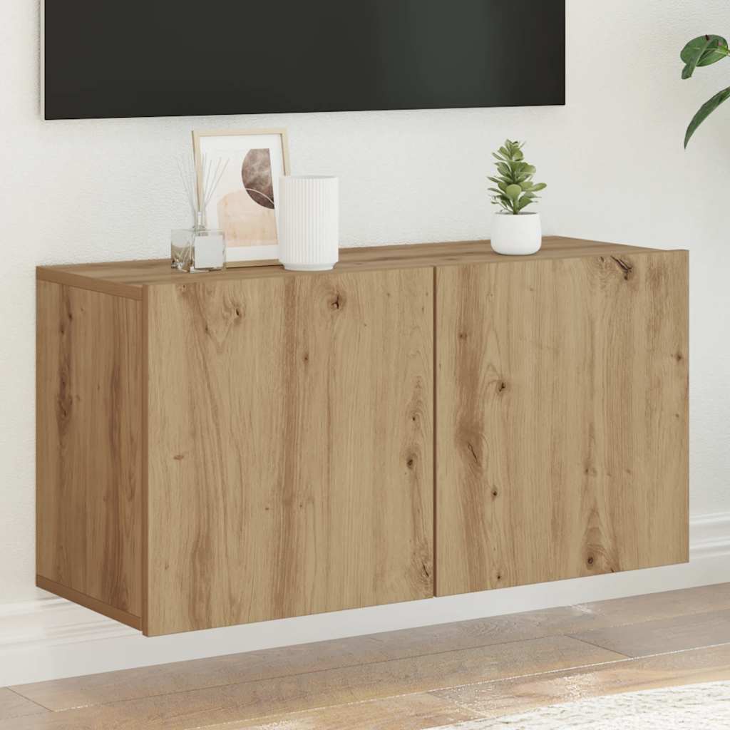 Tv Skříňka Nástěnná Dub Artisan 80 X 30 X 41 Cm