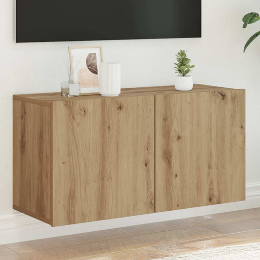 Tv Skříňka Nástěnná Dub Artisan 80 X 30 X 41 Cm
