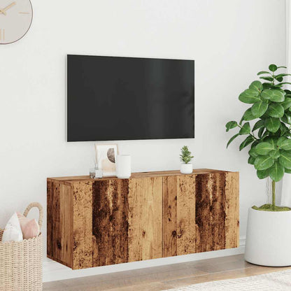 Tv Skříňka Nástěnná Starého Dřeva 100X30X41 Cm