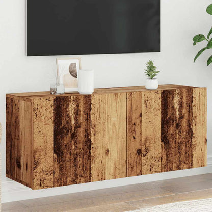 Tv Skříňka Nástěnná Starého Dřeva 100X30X41 Cm