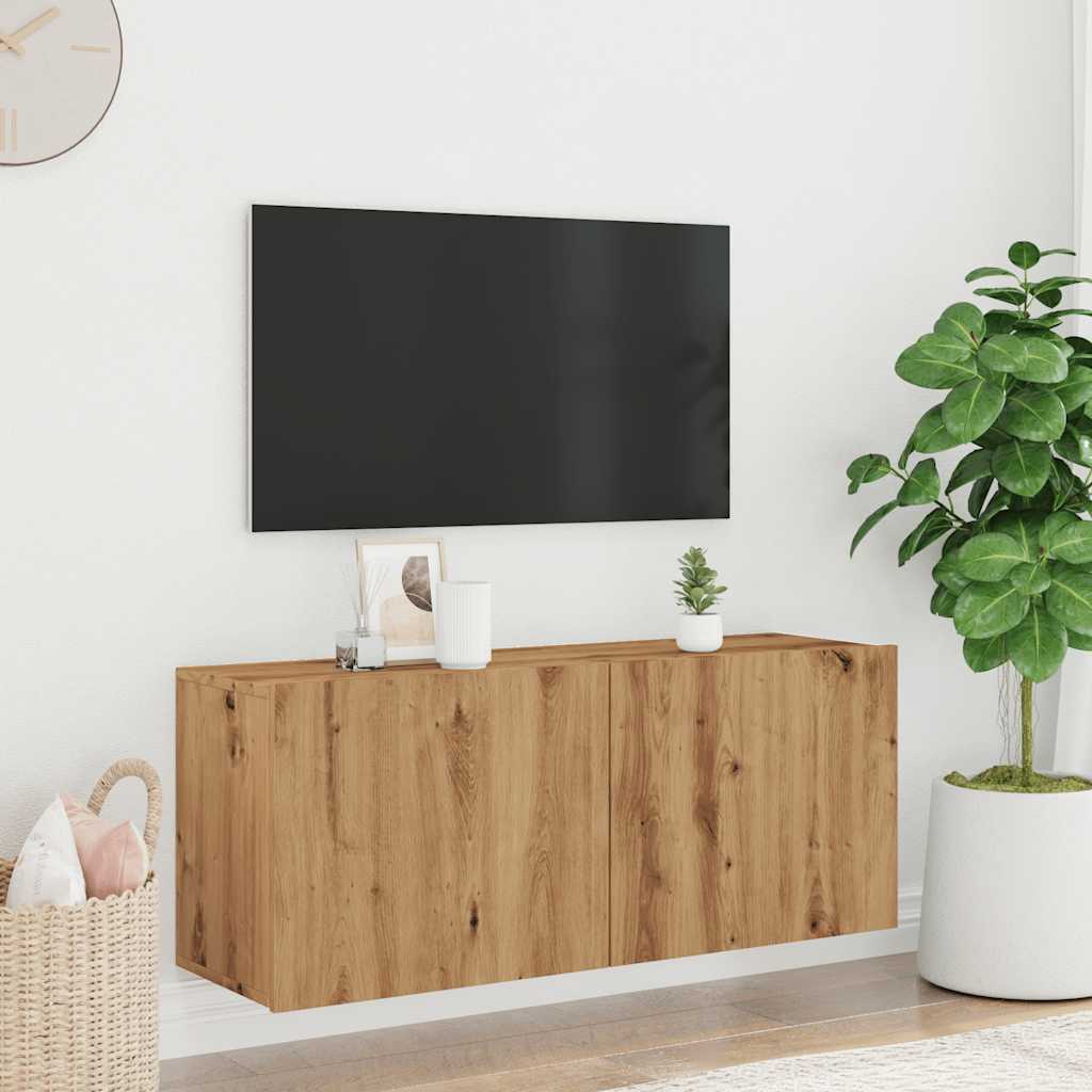 Tv Skříňka Nástěnná Dub Artisan 100 X 30 X 41 Cm