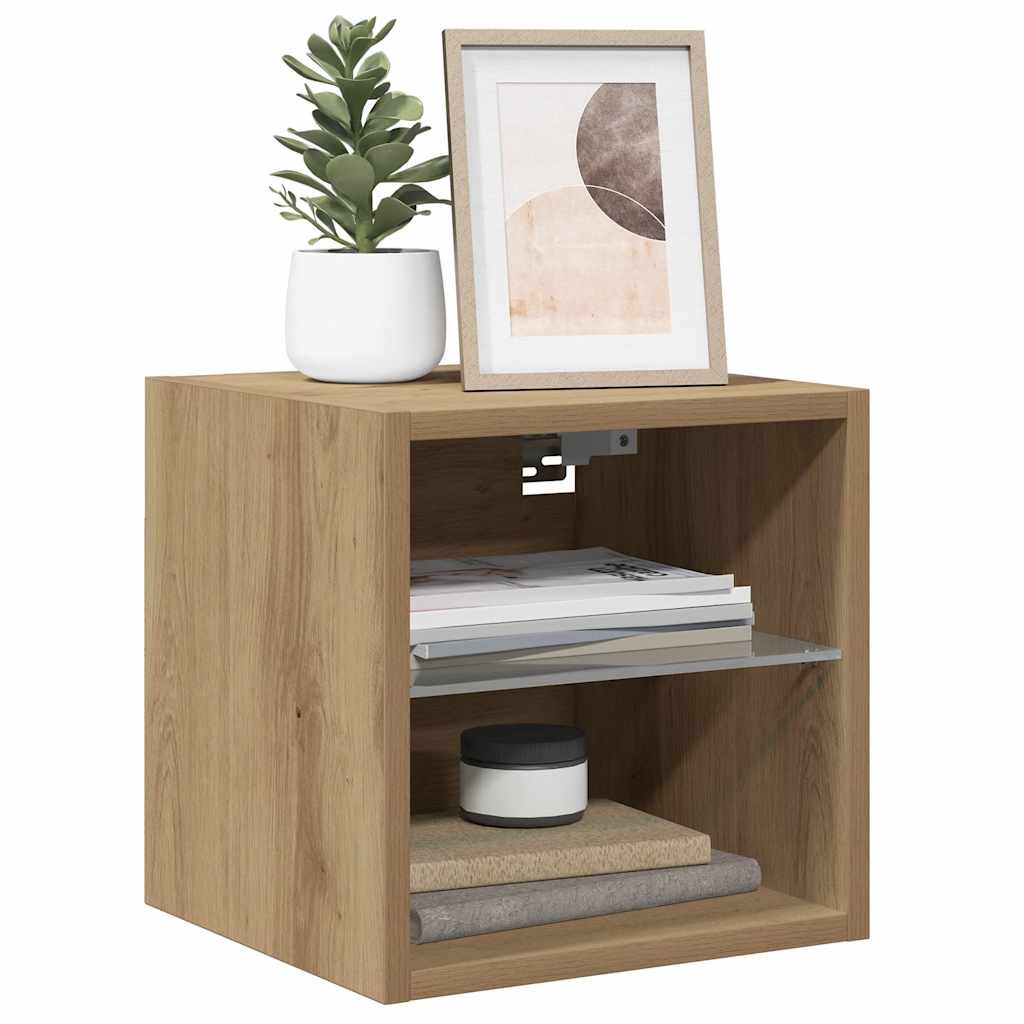 Nástěnné Tv Skříňky S Led 2 Ks 30 X 28,5 X