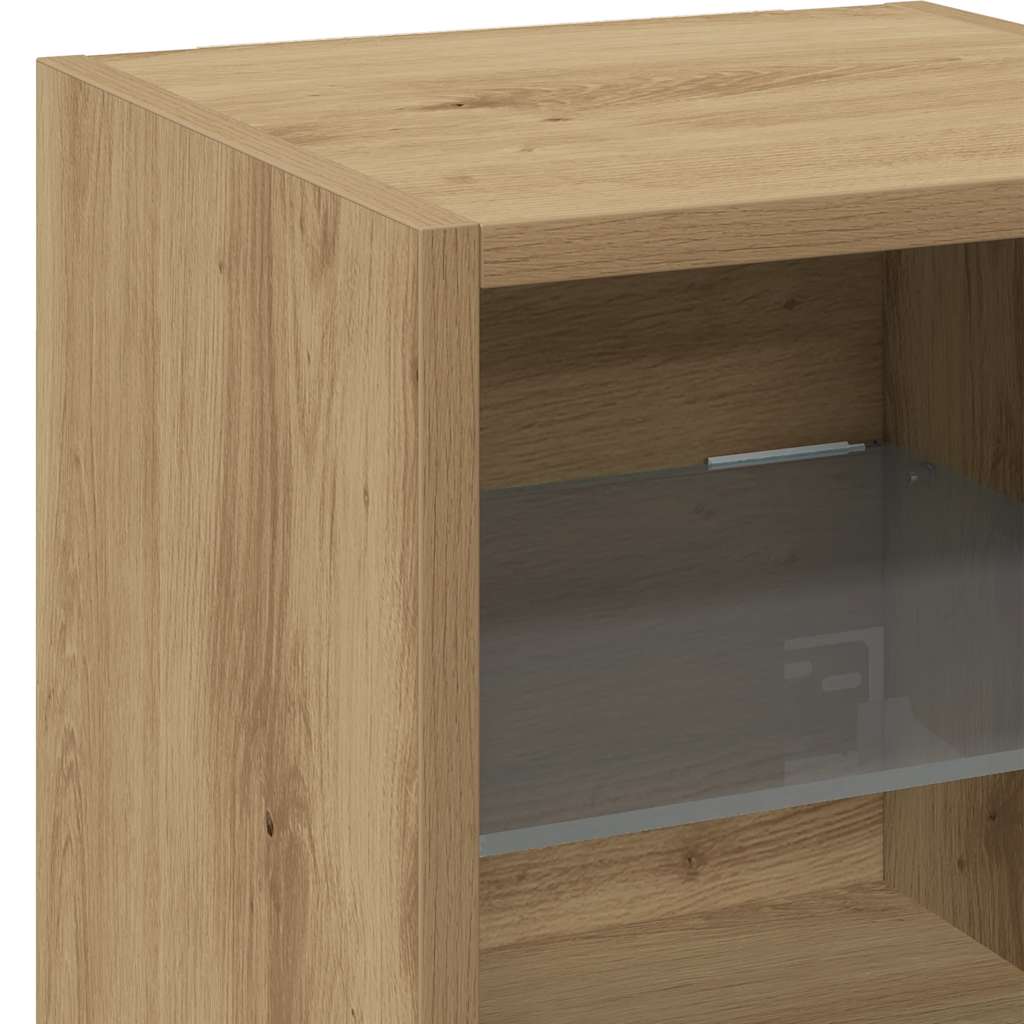 Nástěnné Tv Skříňky S Led 2 Ks 30 X 28,5 X