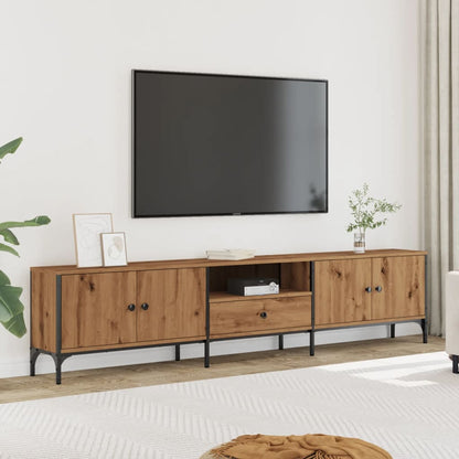 Tv Skříňka Se Zásuvkou Šedá Sonoma 200X25X44Cm Kompozitní Dřevo