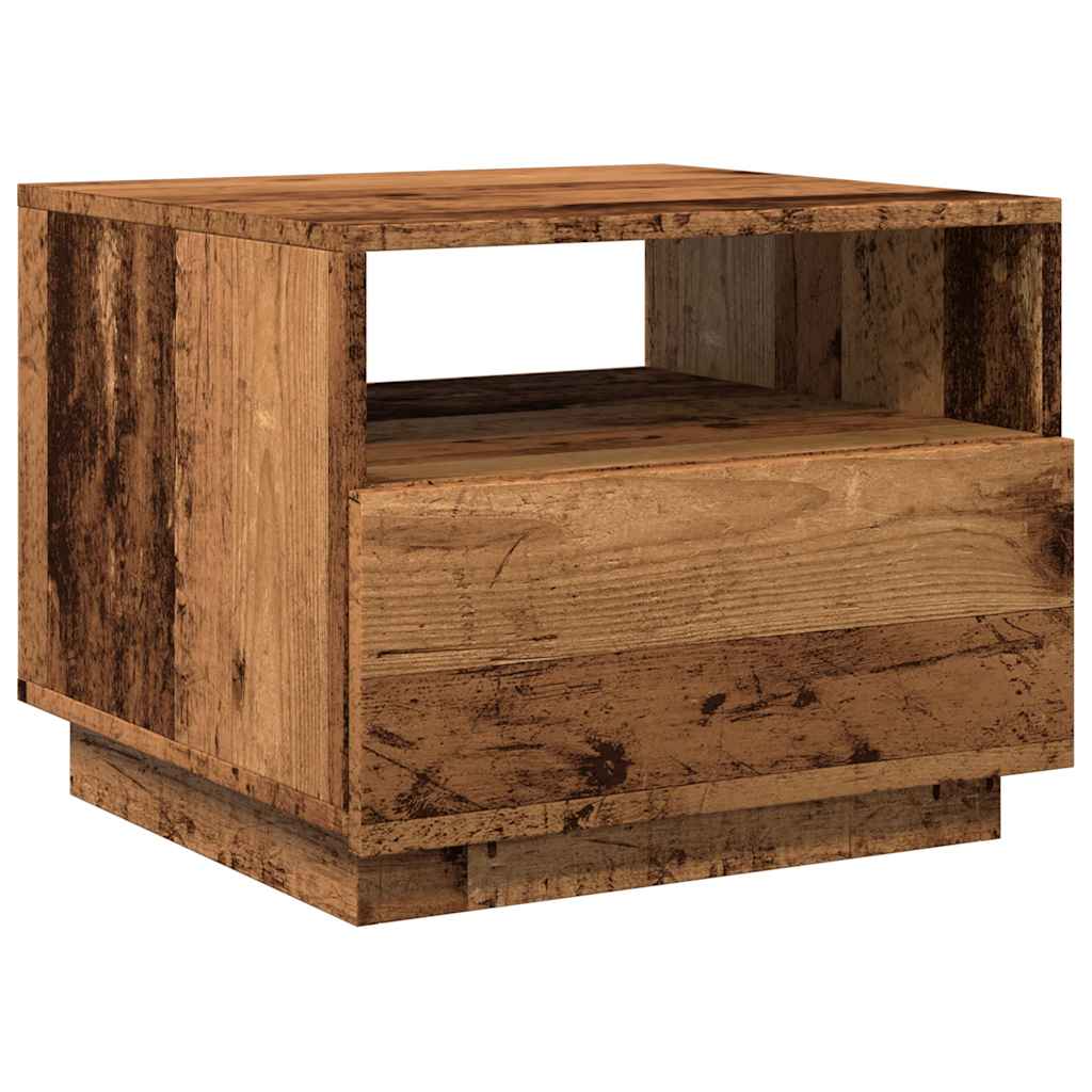 Konferenční Stolek S Led Osvětlením Old Wood 50 X 49 X 40 Cm
