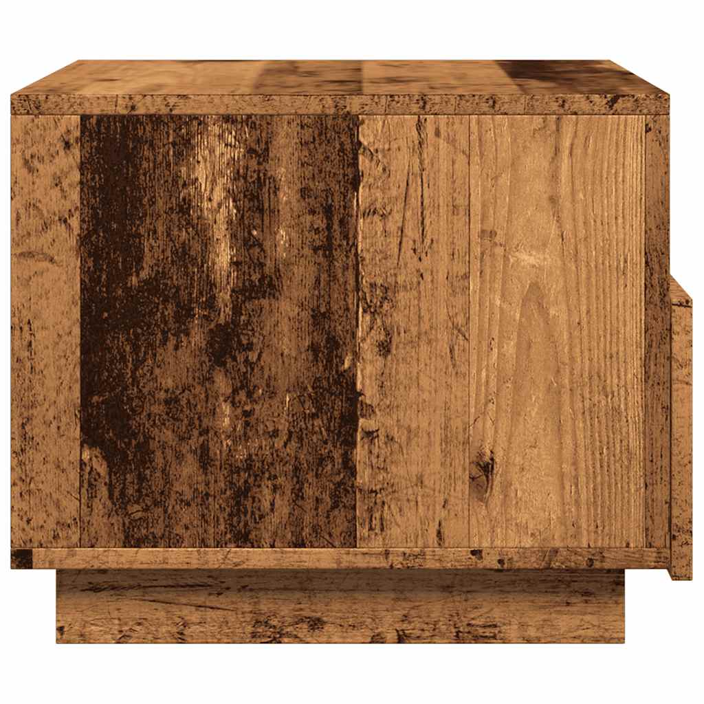 Konferenční Stolek S Led Osvětlením Old Wood 50 X 49 X 40 Cm