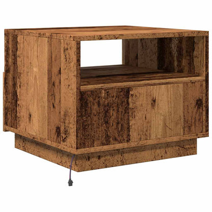 Konferenční Stolek S Led Osvětlením Old Wood 50 X 49 X 40 Cm