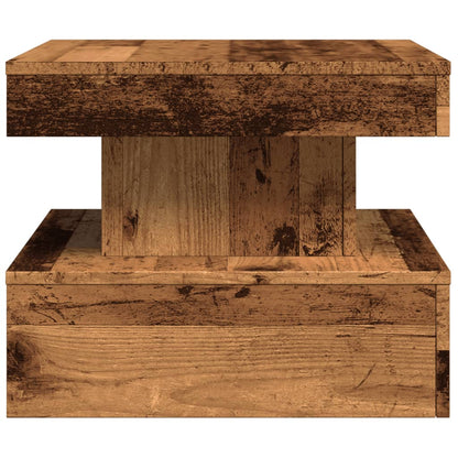 Konferenční Stolek S Led Osvětlením Old Wood 50 X 50 X 40 Cm