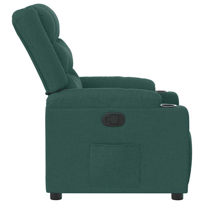 Polohovací Křeslo Tmavě Zelené Textil Tmavě Zelená