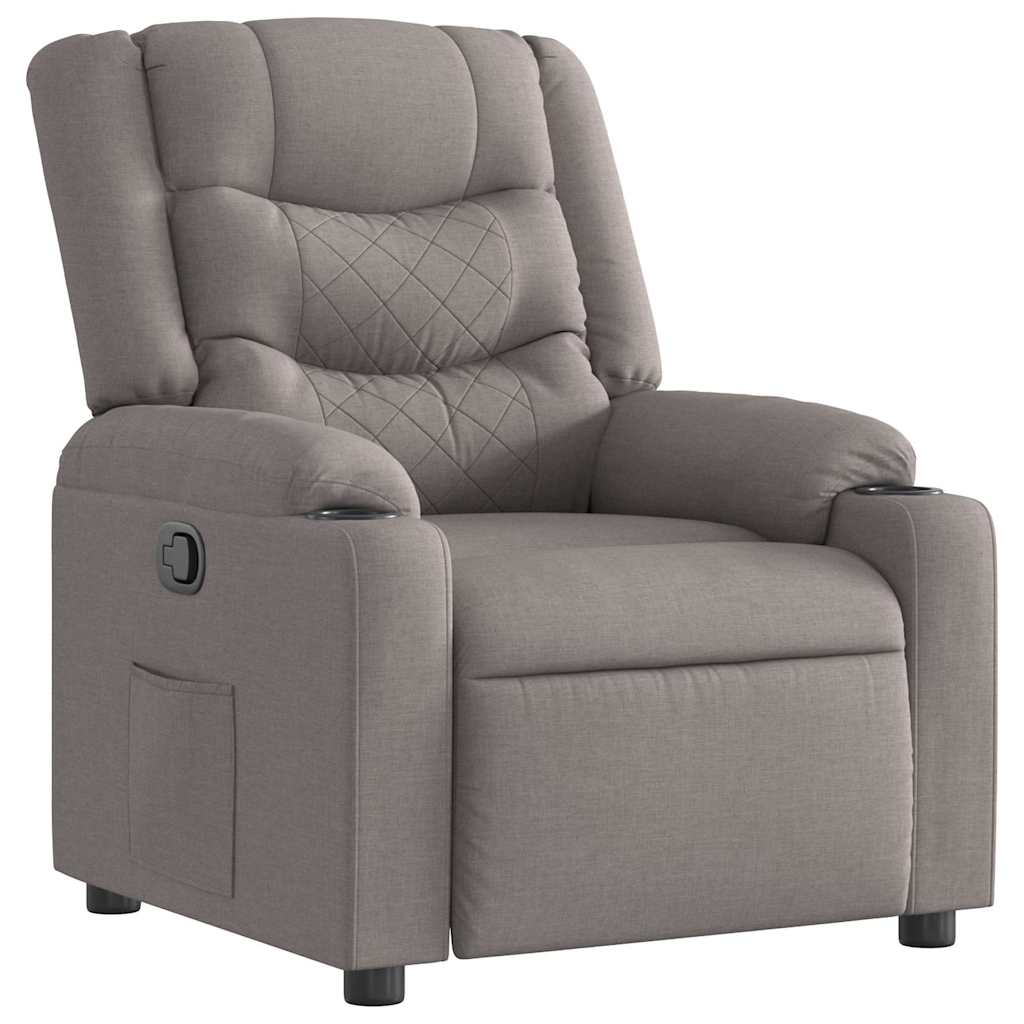 Polohovací Křeslo Textil Taupe