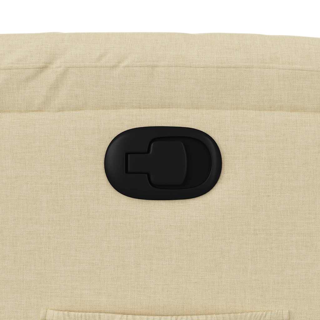 Polohovací Křeslo Krémové Textil Krémová