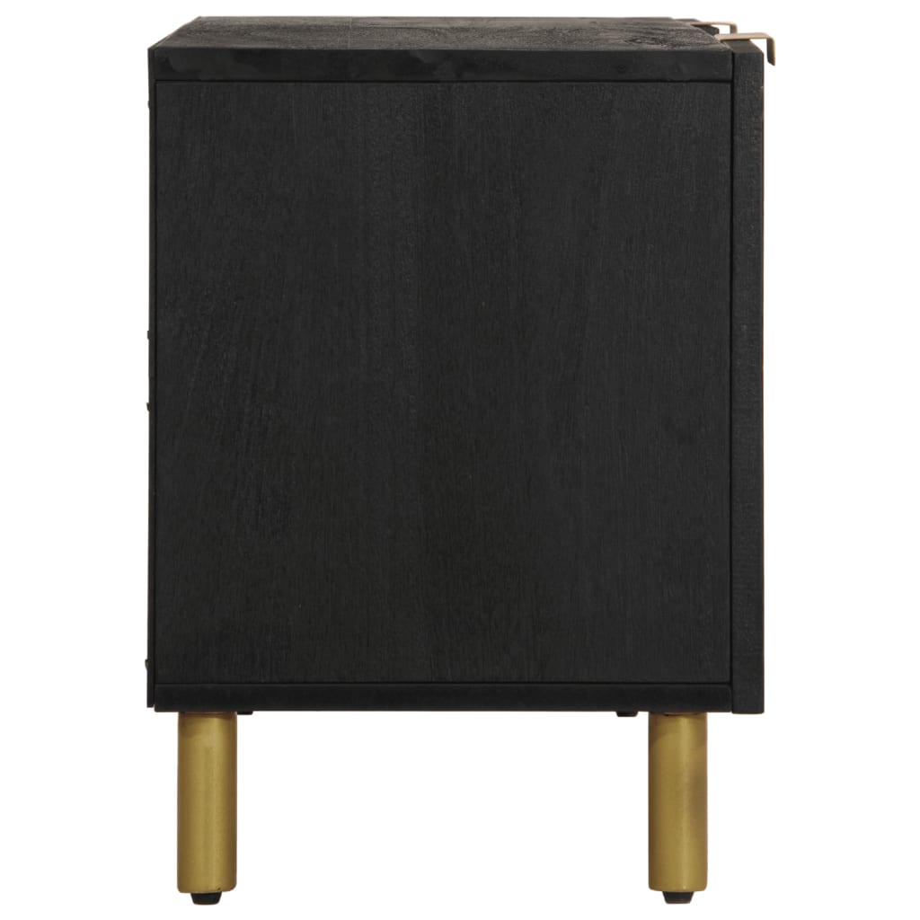 Tv Skříňka Černá 105 X 33 X 46 Cm Kompozitní Dřevo Hnědý Dub