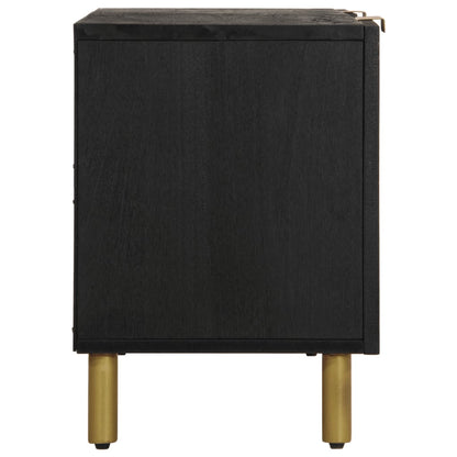 Tv Skříňka Černá 105 X 33 X 46 Cm Kompozitní Dřevo Hnědý Dub