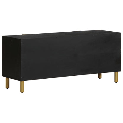 Tv Skříňka Černá 105 X 33 X 46 Cm Kompozitní Dřevo Hnědý Dub