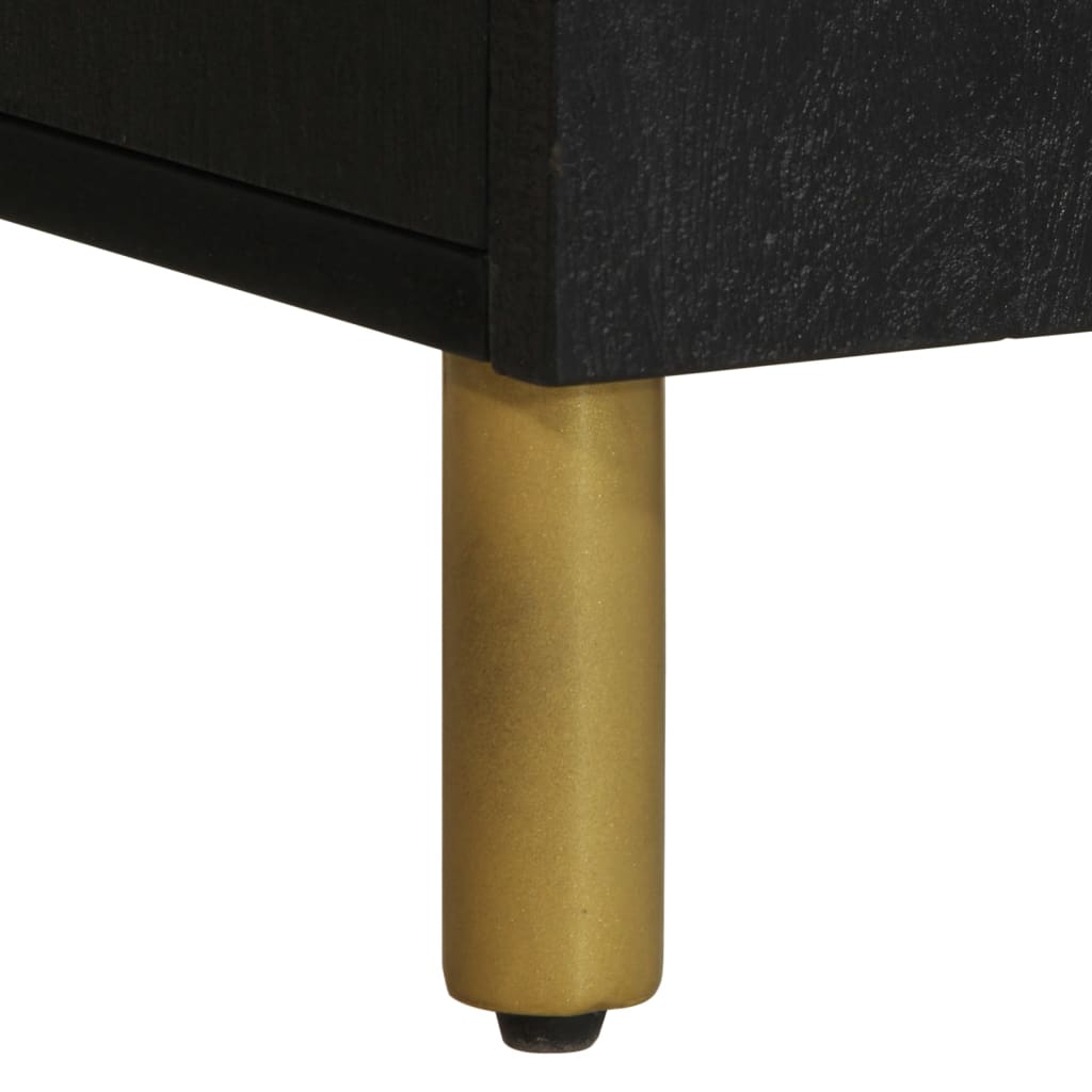 Tv Skříňka Černá 105 X 33 X 46 Cm Kompozitní Dřevo Hnědý Dub