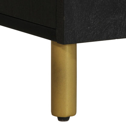 Tv Skříňka Černá 105 X 33 X 46 Cm Kompozitní Dřevo Hnědý Dub