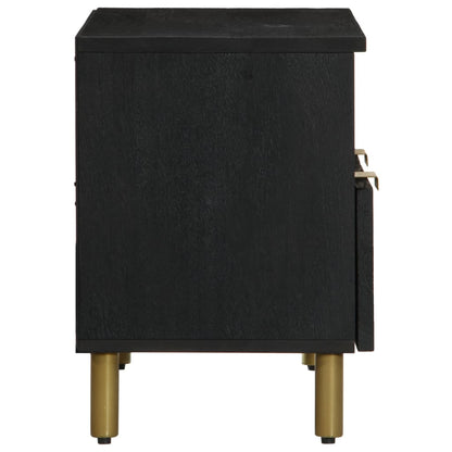 Tv Skříňka Černá 70 X 33 X 46 Cm Kompozitní Dřevo Hnědý Dub