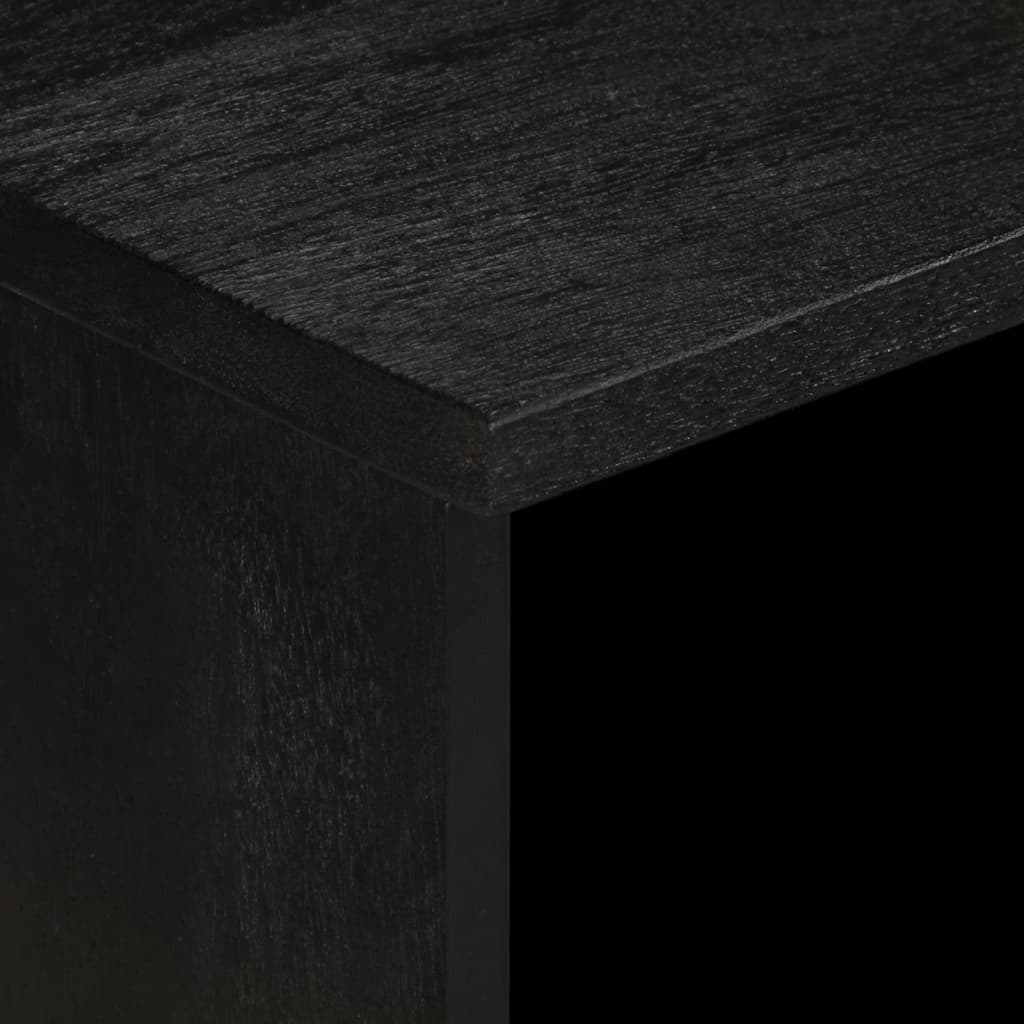 Tv Skříňka Černá 70 X 33 X 46 Cm Kompozitní Dřevo Hnědý Dub