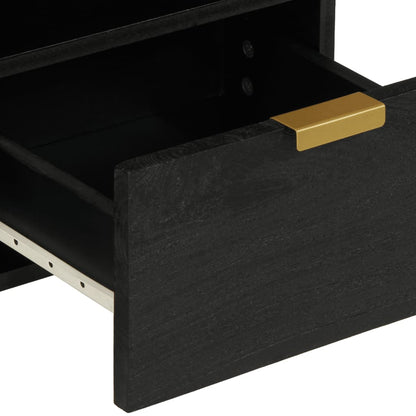 Tv Skříňka Černá 70 X 33 X 46 Cm Kompozitní Dřevo Hnědý Dub
