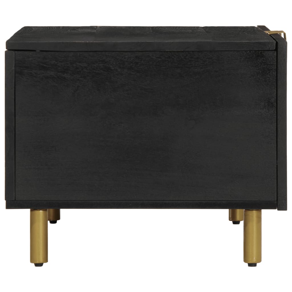 Konferenční Stolek Černý 80 X 50 X 40 Cm Kompozitní Dřevo Hnědý Dub