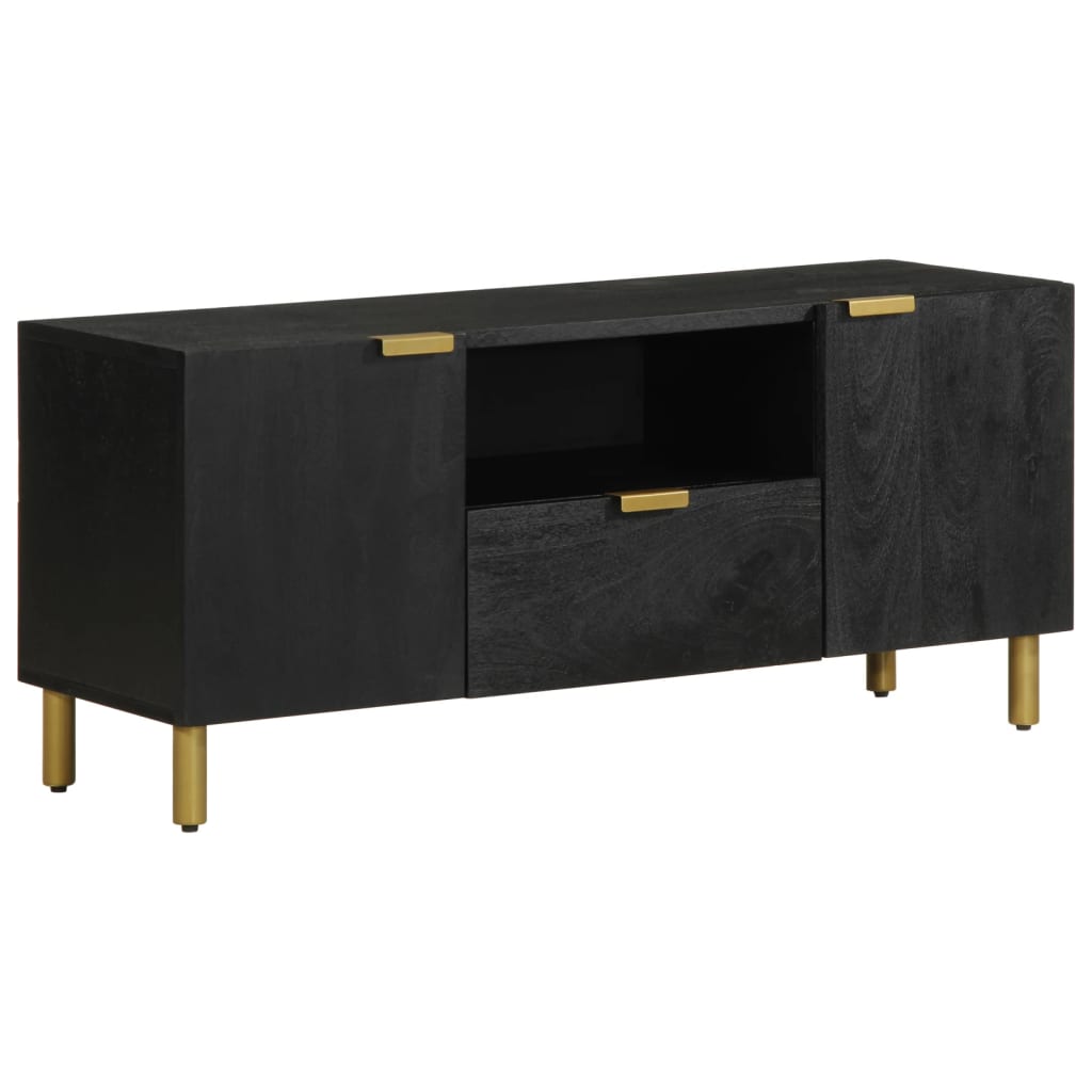 Tv Skříňka Černá 105 X 33 X 46 Cm Kompozitní Dřevo