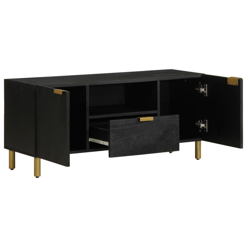 Tv Skříňka Černá 105 X 33 X 46 Cm Kompozitní Dřevo