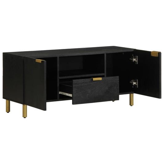 Tv Skříňka Černá 105 X 33 X 46 Cm Kompozitní Dřevo