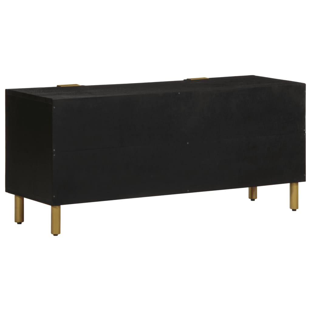 Tv Skříňka Černá 105 X 33 X 46 Cm Kompozitní Dřevo