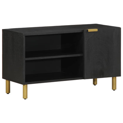 Tv Skříňka Černá 80 X 33 X 46 Cm Kompozitní Dřevo