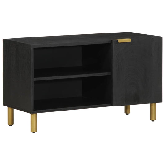Tv Skříňka Černá 80 X 33 X 46 Cm Kompozitní Dřevo