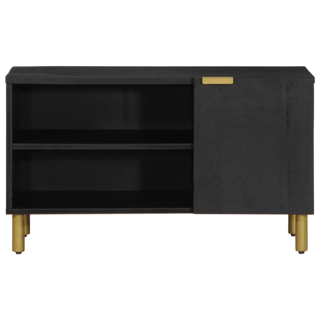 Tv Skříňka Černá 80 X 33 X 46 Cm Kompozitní Dřevo