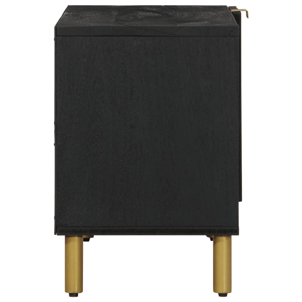 Tv Skříňka Černá 80 X 33 X 46 Cm Kompozitní Dřevo