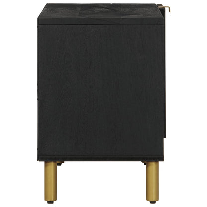 Tv Skříňka Černá 80 X 33 X 46 Cm Kompozitní Dřevo
