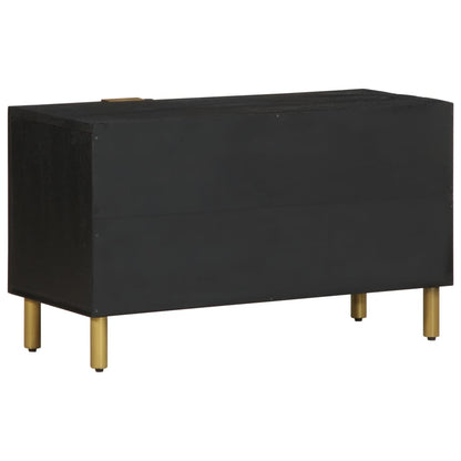 Tv Skříňka Černá 80 X 33 X 46 Cm Kompozitní Dřevo