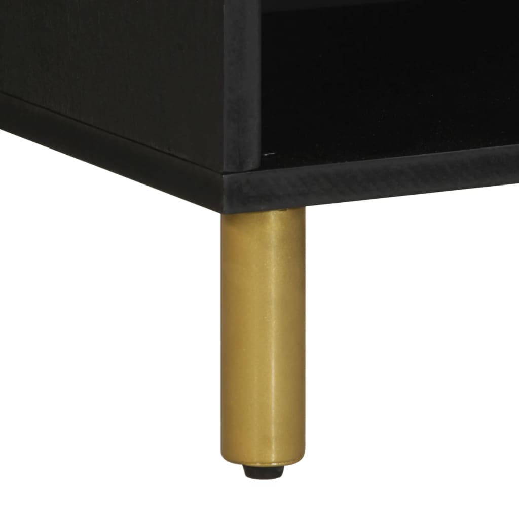 Tv Skříňka Černá 80 X 33 X 46 Cm Kompozitní Dřevo