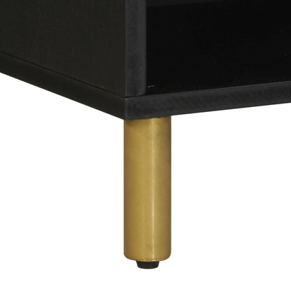 Tv Skříňka Černá 80 X 33 X 46 Cm Kompozitní Dřevo