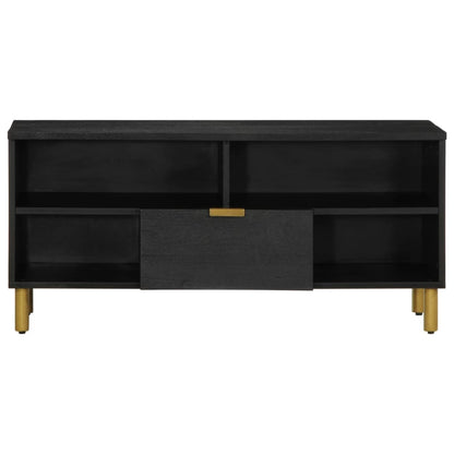 Tv Skříňka Černá 100 X 33 X 46 Cm Kompozitní Dřevo Hnědý Dub