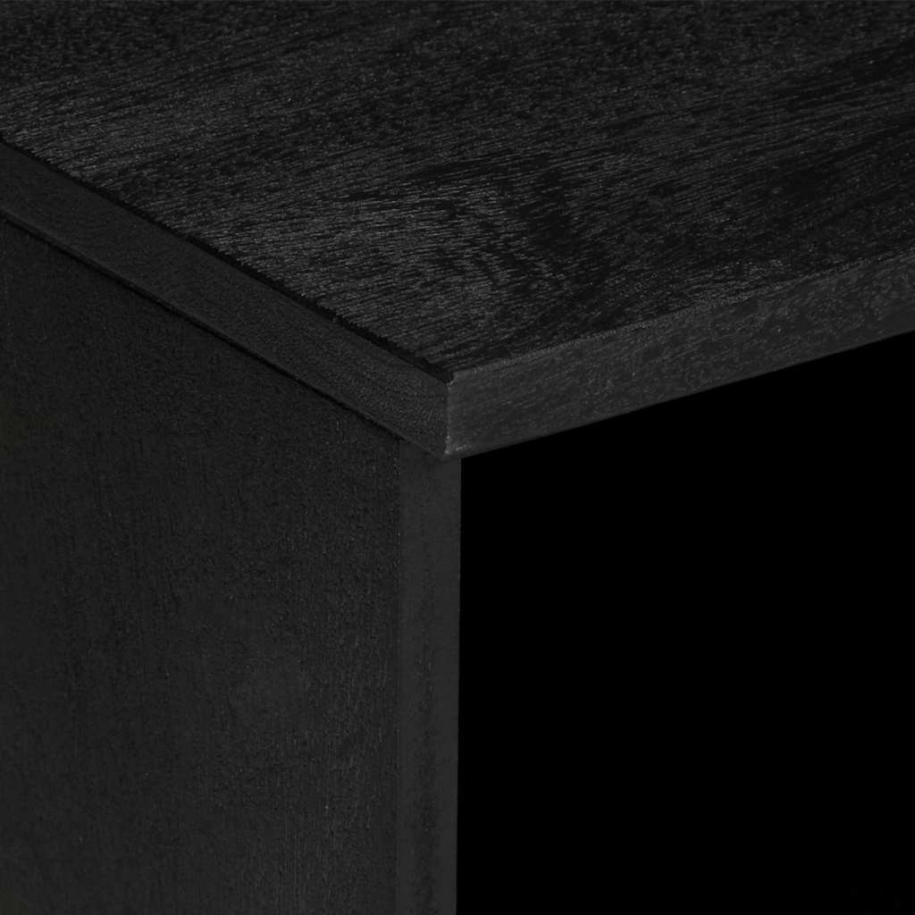 Tv Skříňka Černá 80 X 33 X 46 Cm Kompozitní Dřevo Hnědý Dub
