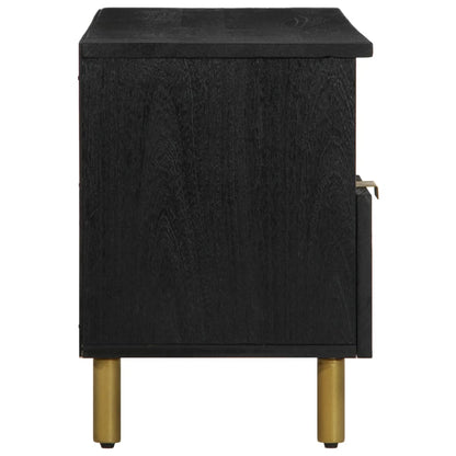Tv Skříňka Černá 100 X 33 X 46 Cm Kompozitní Dřevo Hnědý Dub
